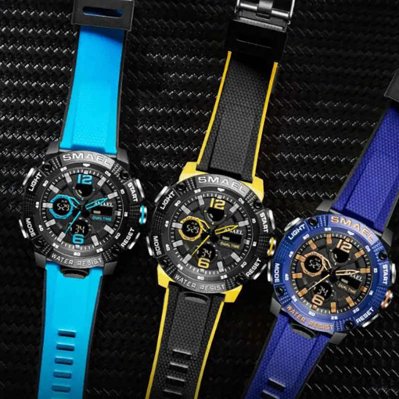 Sport Watches Waterproof 50M SMAEL Top Brand Luxury Watch Alarm Clock For Male Digital 8039 Men's Watch Wristwatch Military Army - Image 6