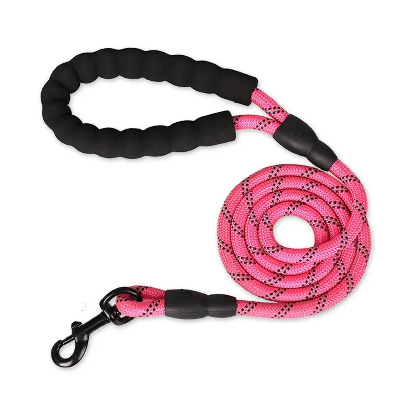 Reflective Dog Leash With Comfortable Padded Handle - Double Heavy Duty Traction Rope For Strong Dogs - Enhance Safety And Contr image 3