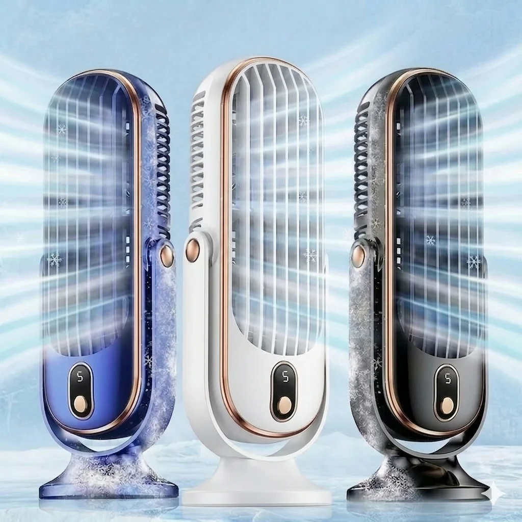 5-Speed Air-Cooled Fan 720° Surround Hair Dryer, Portable USB Fan for Office, Travel, Camping, Outdoor RV, Etc