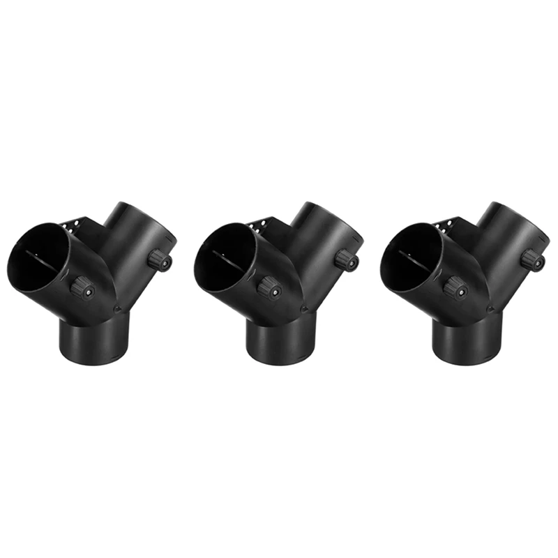 3 Pcs 75Mm Y Shape Parking Heater Air Vent Exhaust Connector With Dual Regulating Valve Flap For Webasto Air Heater