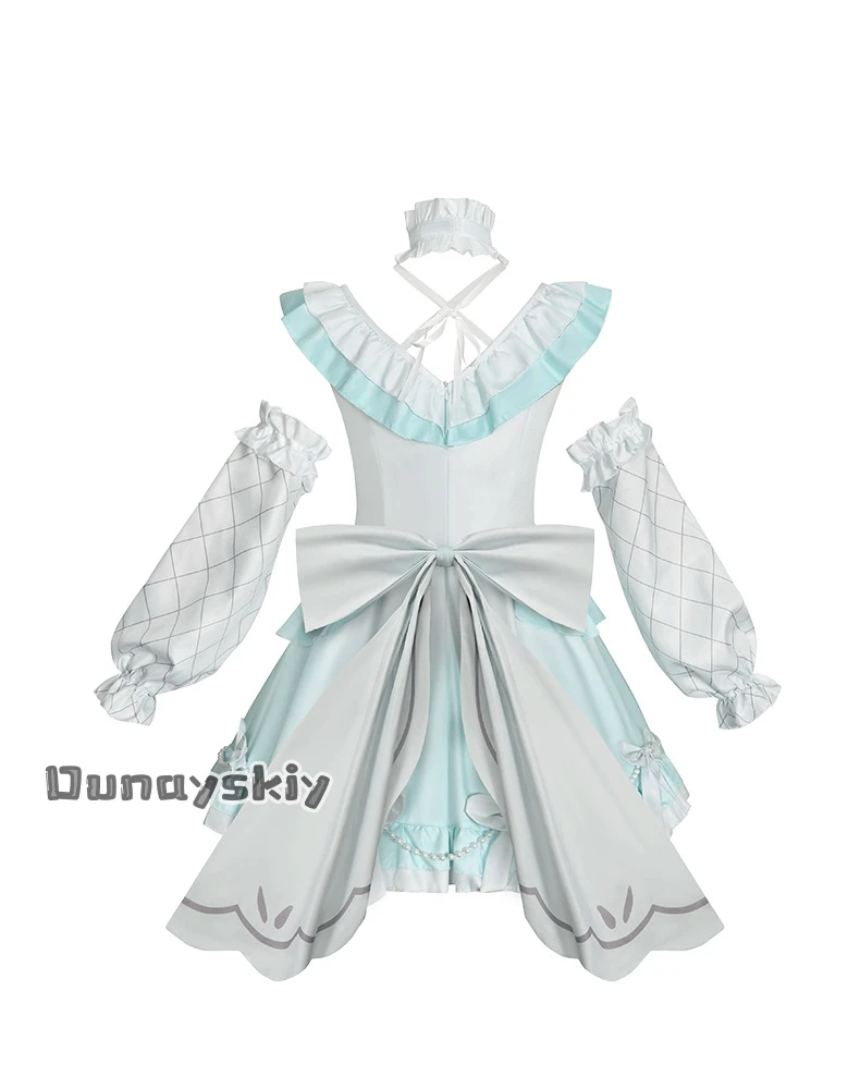 Anime PJSK disfraces de sirvienta Sexy MIKUUU azul dulce gato chica falda Lolita Halloween juego de rol disfraz camarera trajes de sirvienta