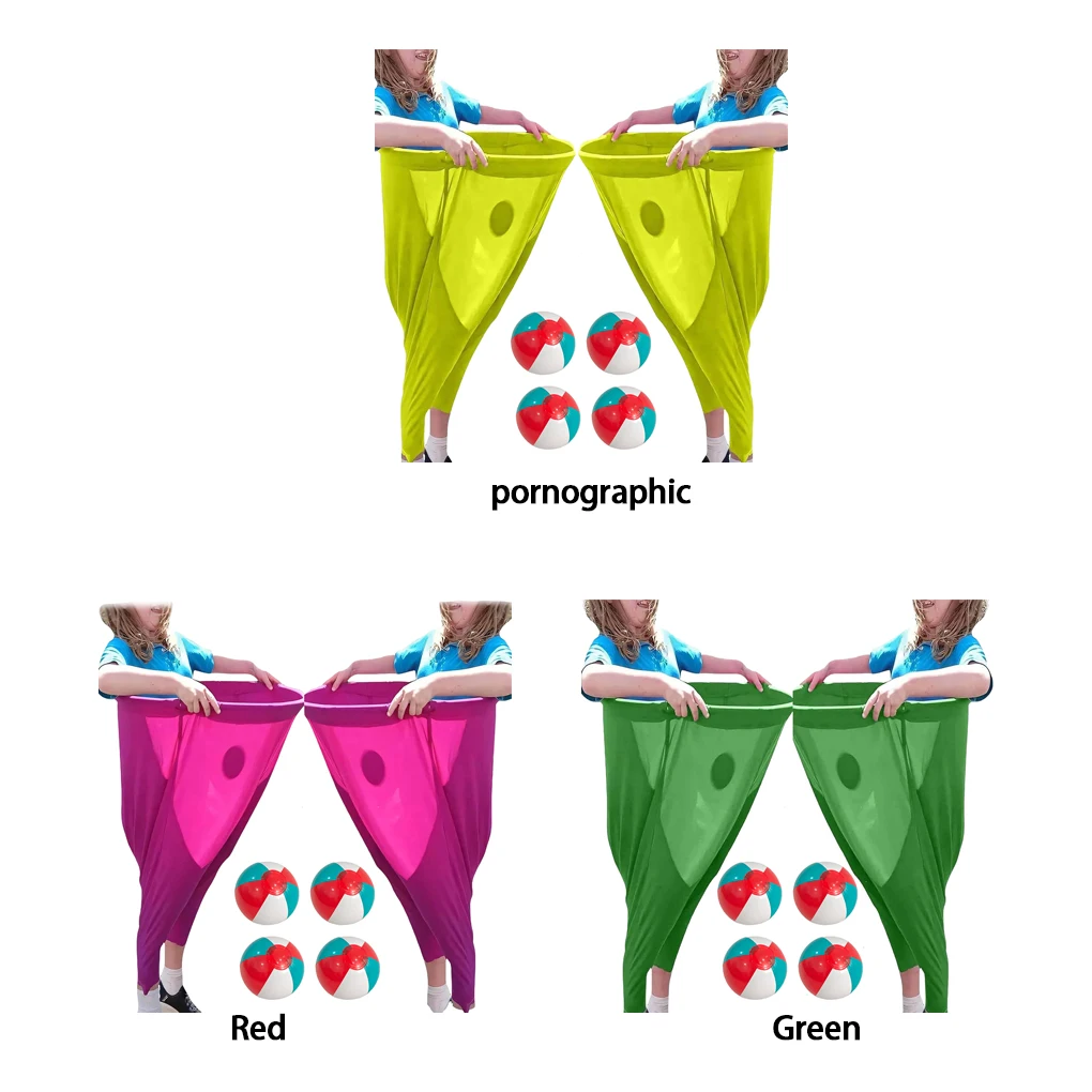 Set da gioco da giardino con pantaloni da nonna Divertenti giochi da lancio per genitori e figli Giocattoli con palline rimbalzanti Giochi di riunione di feste con pompa d'aria