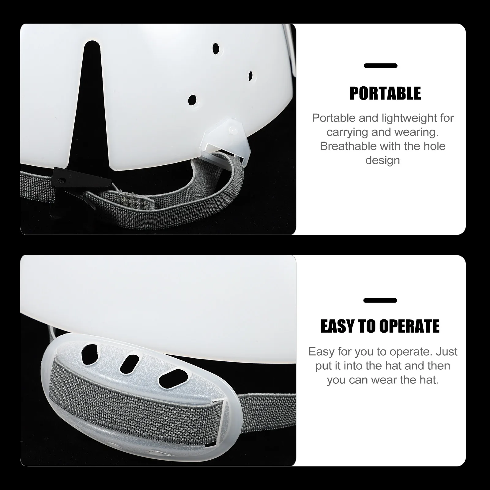 

Sturdy Bump Caps Insert Compatible with Baseball Caps Portable Compact Design Exquisite Workmanship Safety Bump Insert for Low