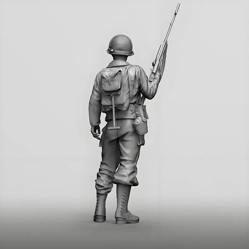 1/16 WWII Gunner ทหาร Action Figure, GK เรซิ่น, ธีมทหาร, Unpainted & In Stock