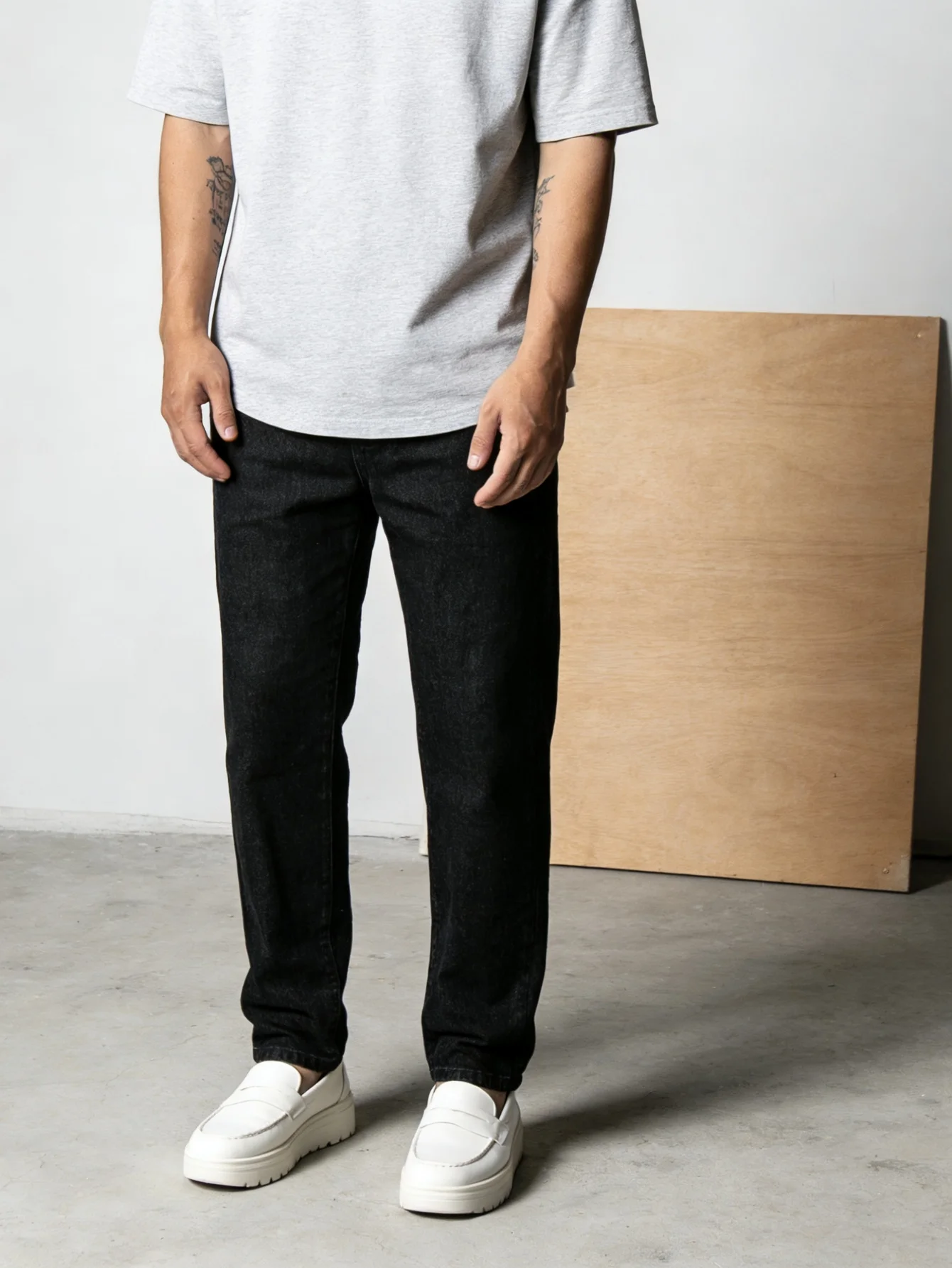 Jeans Negros Ajustados para Hombre Y2k Original Drip Unisex Básicos Casuales de Mezclilla No incluye accesorios ni cinturones