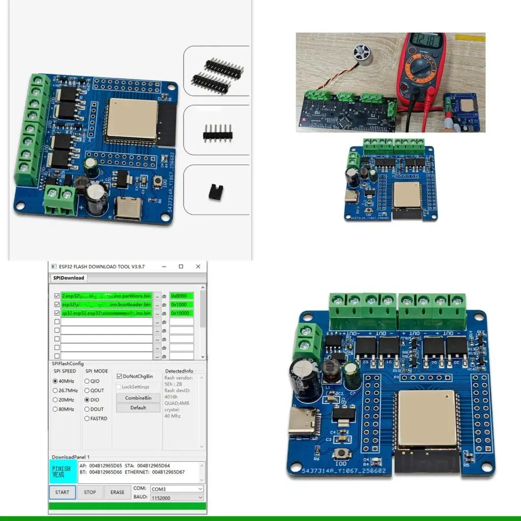 

U55C Wi-Fi Bluetooth-совместимая макетная плата 4 модуля переключения MOS 5-60 В 4-канальная беспроводная плата управления для