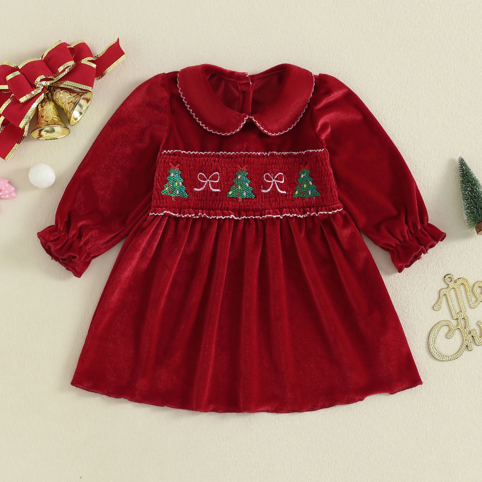 1-4Y Kleinkind Mädchen Weihnac – Embroidery Xmas Tree Bewertung und Preis