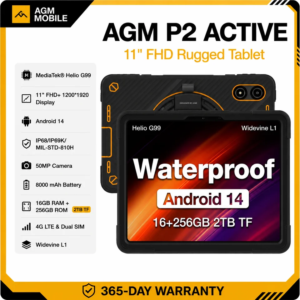 AGM P2 Active 11 Rugged Tablet 8GB+256GB