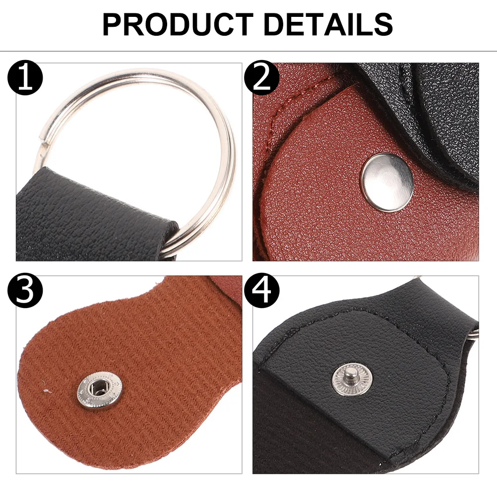 

4 Pcs Pick Bag Guitar Holder Plectrum Storage Bass Keychain Picks Carry