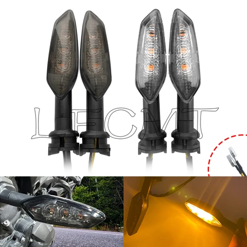 Ajuste para YAMAHA YZF R3 R15 R25 R125 XJ6 FZ1 FZ8 FAZER FZ6 MT09 MT10 luz LED de intermitente para motocicleta lámpara indicadora trasera delantera