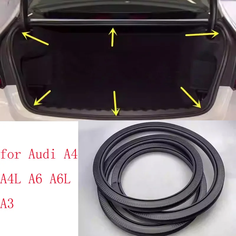 Car Rear Trunk Lid Weatherstrip Rubber Seal Gasket Accessories  for Audi A4 A4L A6 A6L A3 Trunk Sealing Strip