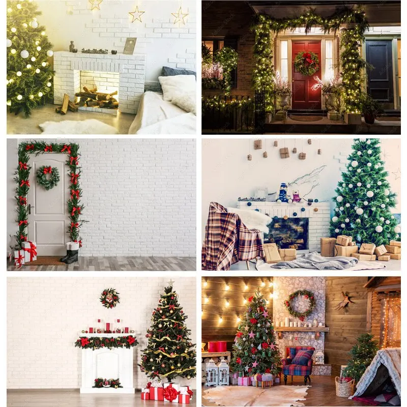 

Christmas Theme Photography Background Snowman Christmas tree Children Portrait Backdrops For Photo Studio Props 211114 HHJJ-04