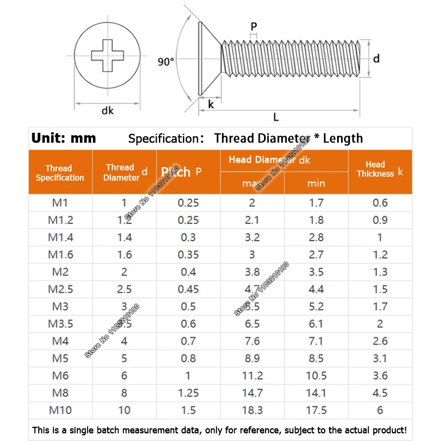 1-20 Sets Brass Phillips Countersunk Screws with Hex Nut M4 M5 M6 M8 M10 M12 Cross Flat Head Combination Bolt and Nut 2 In 1 Ki