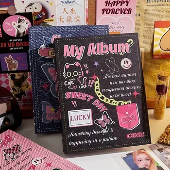Y2k 레트로 A5 포토카드 바인더 나비 앨범, 케이팝 포토 카드홀더 컬렉션 북, 아이돌 저널 커버, 노트북 포토 카드 용품