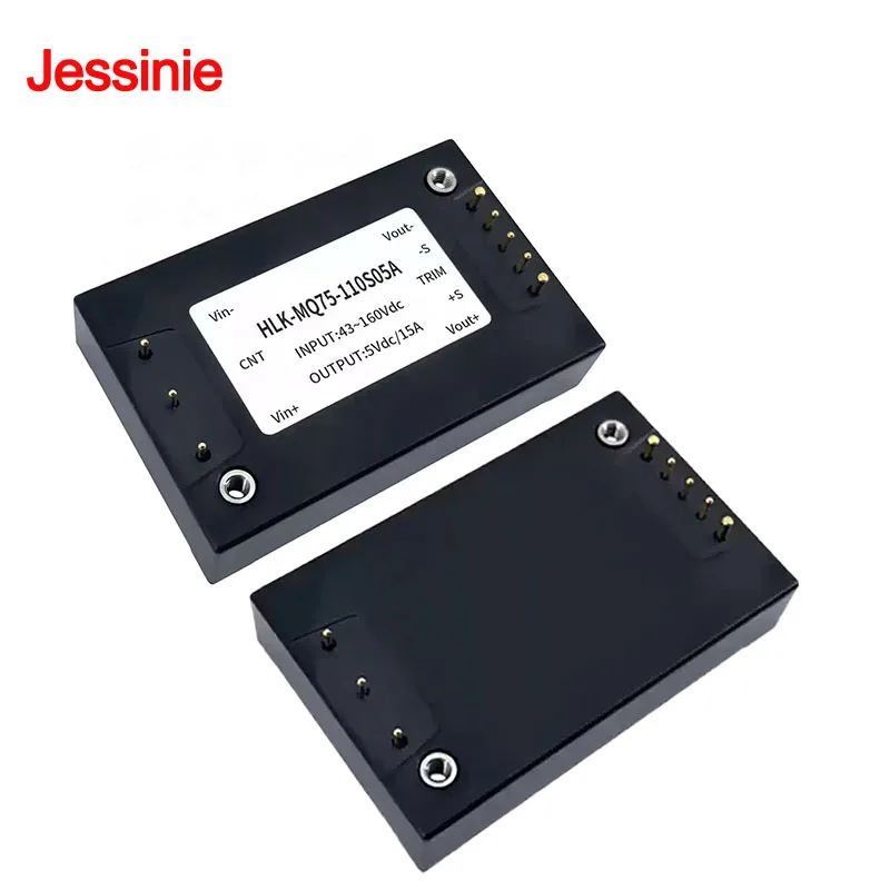 HLK-MQ75-110S05A 75W Quarter Brick DC-DC Converter 110V(43-160V) to 5V 15A Isolated Regulated Single Output Power Module