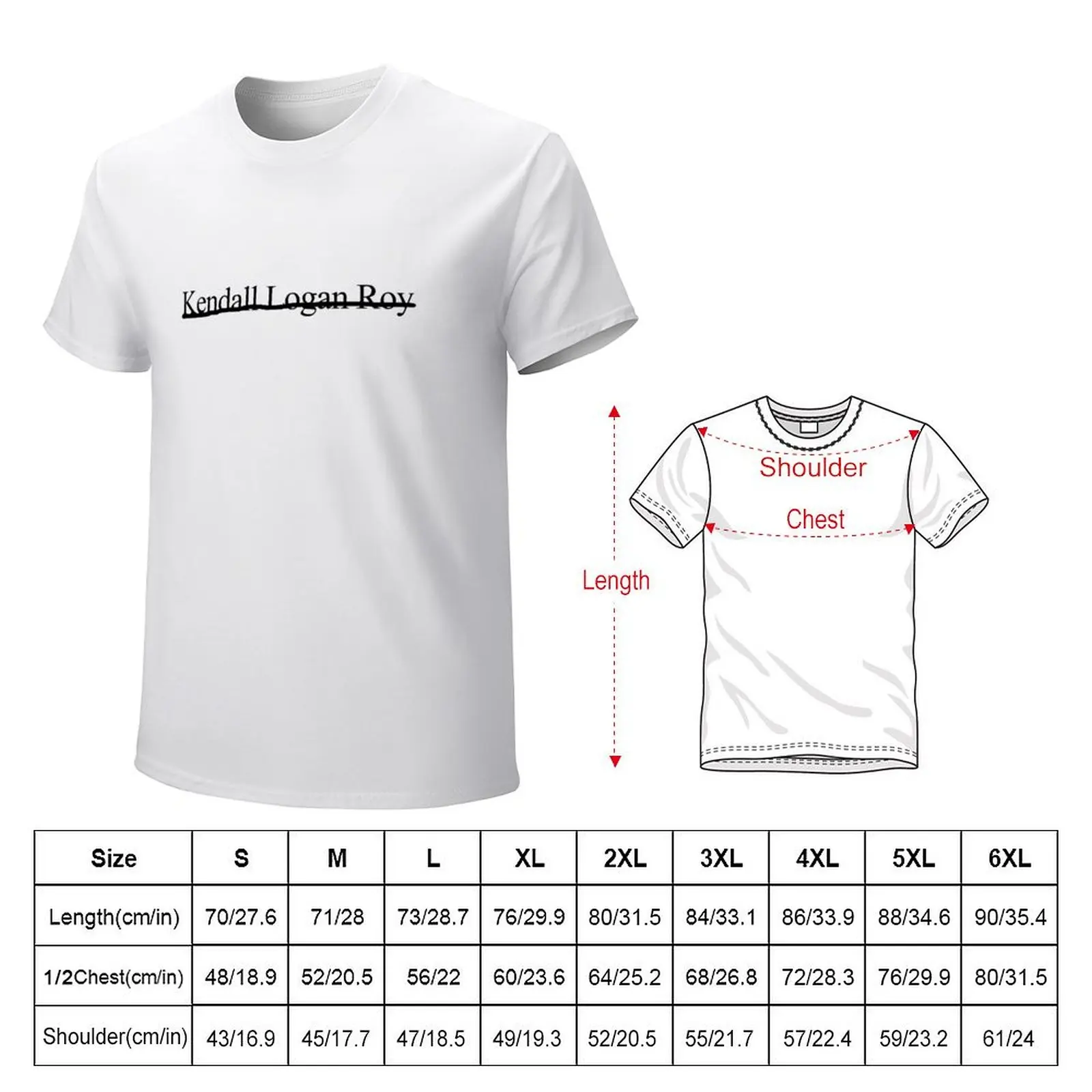 Kendall Logan Roy (underline/cross it out) T-shirt graphics korean fashion men clothings