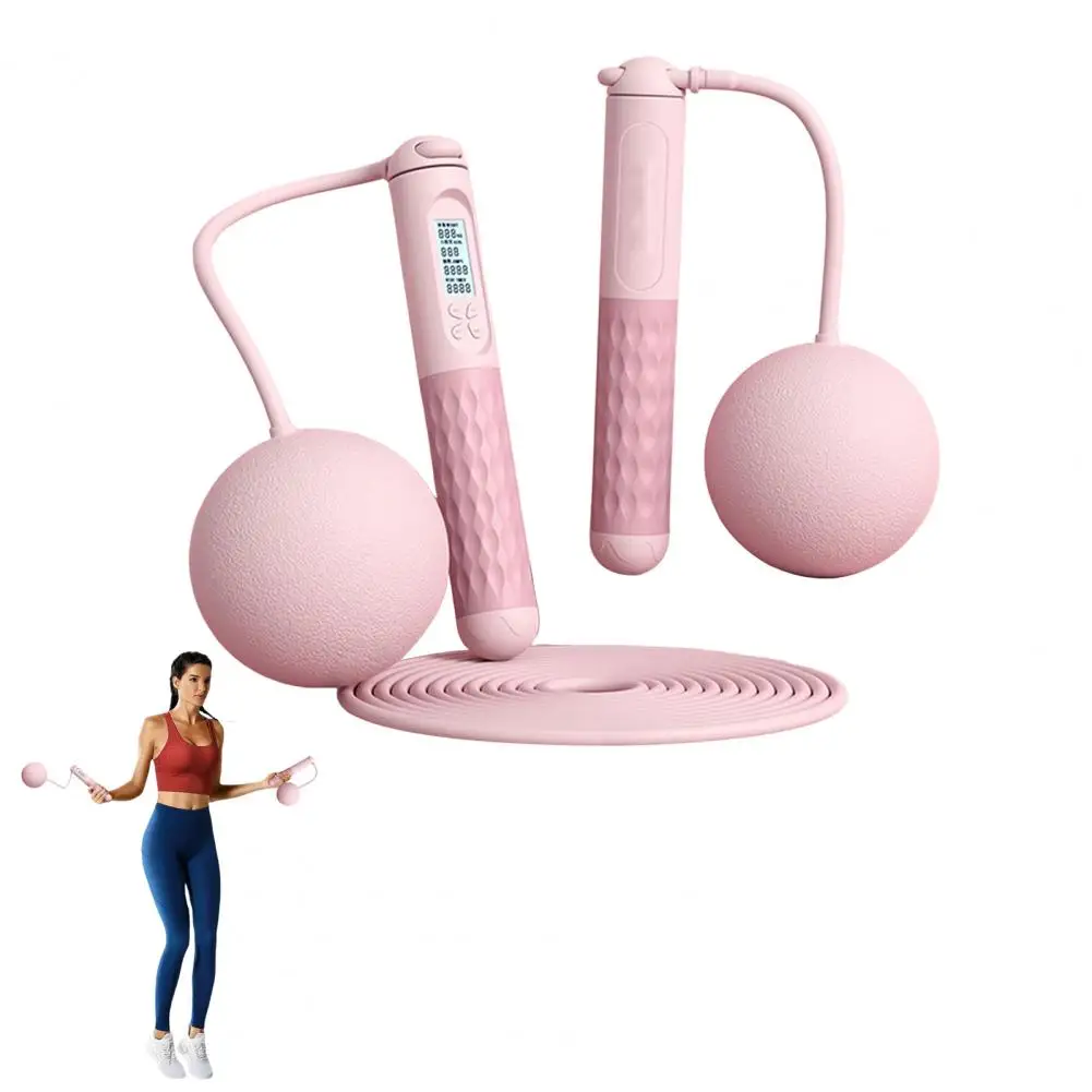

Portable Skipping Rope Adjustable Steel Wire Jump Rope with Counter Weighted Ball for Kids Adults Training Fitness Jump Rope