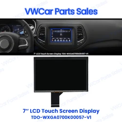 WXGA0700K00033-V2 TD0-WXGA0700K00057-V1 TDO-LMB5K00057BL For Jeep Compass 2017-2020 7 Inch LCD Touch Screen Display Radio Parts