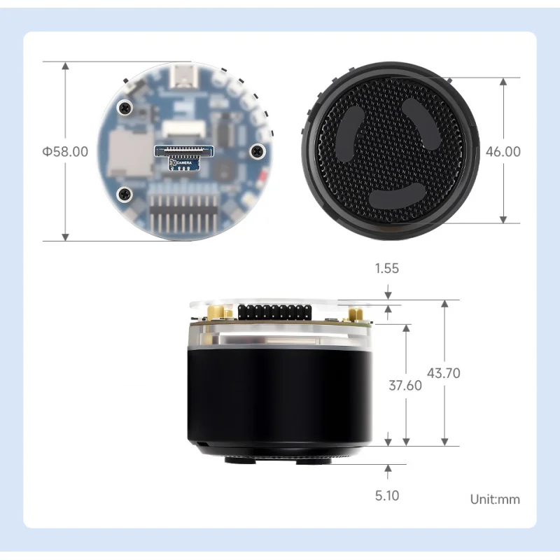 

SKU-32184 Waveshare ESP32-S3 AI Smart Speaker Development Board, Onboard Dual Digital Microphone Array, Supports Noise Reduction