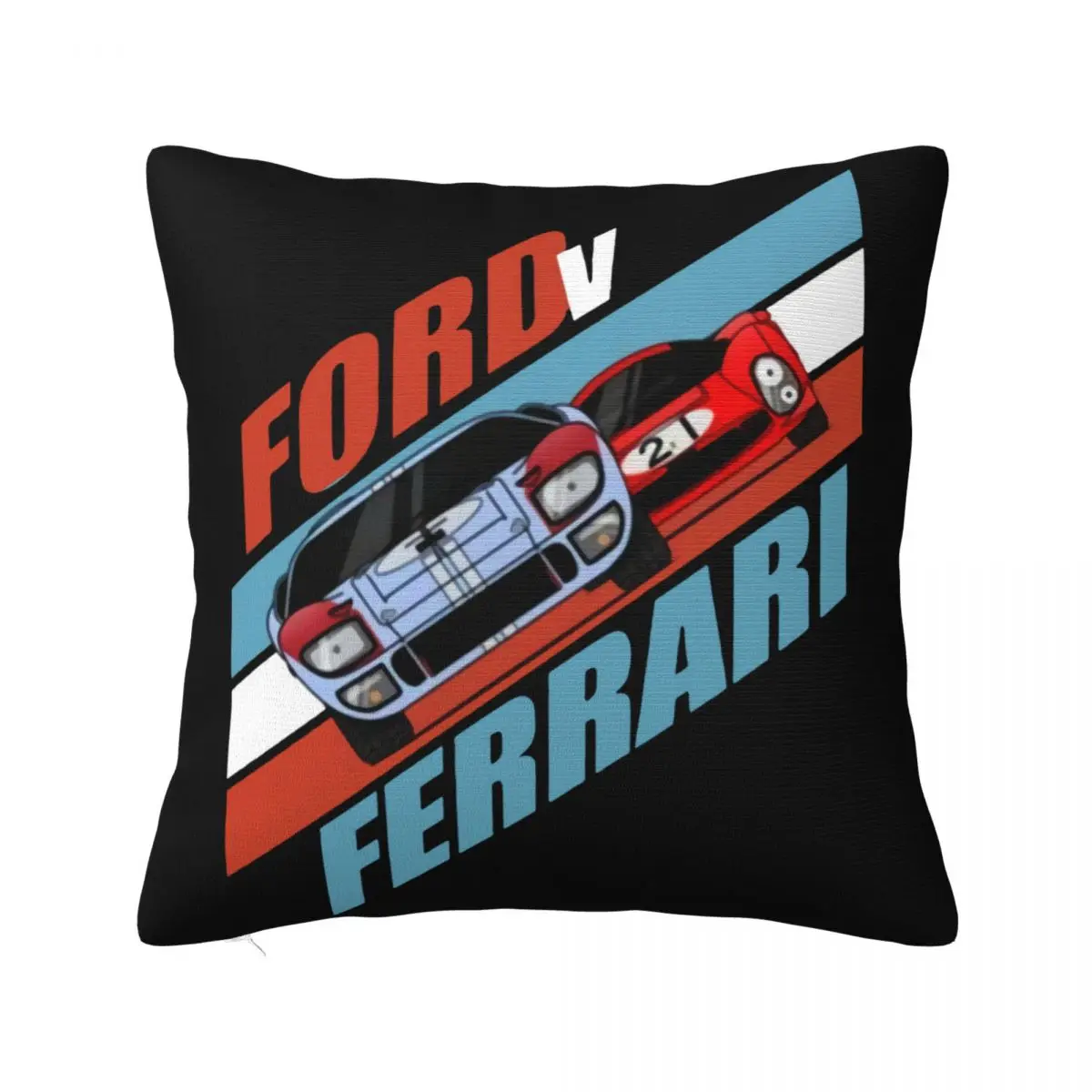 Vintage 1Ford V Ferrary'Battles In 60S Pillowcase Cushion Bedroom Living Room Personalized Bed Decorative Pillows Customizable