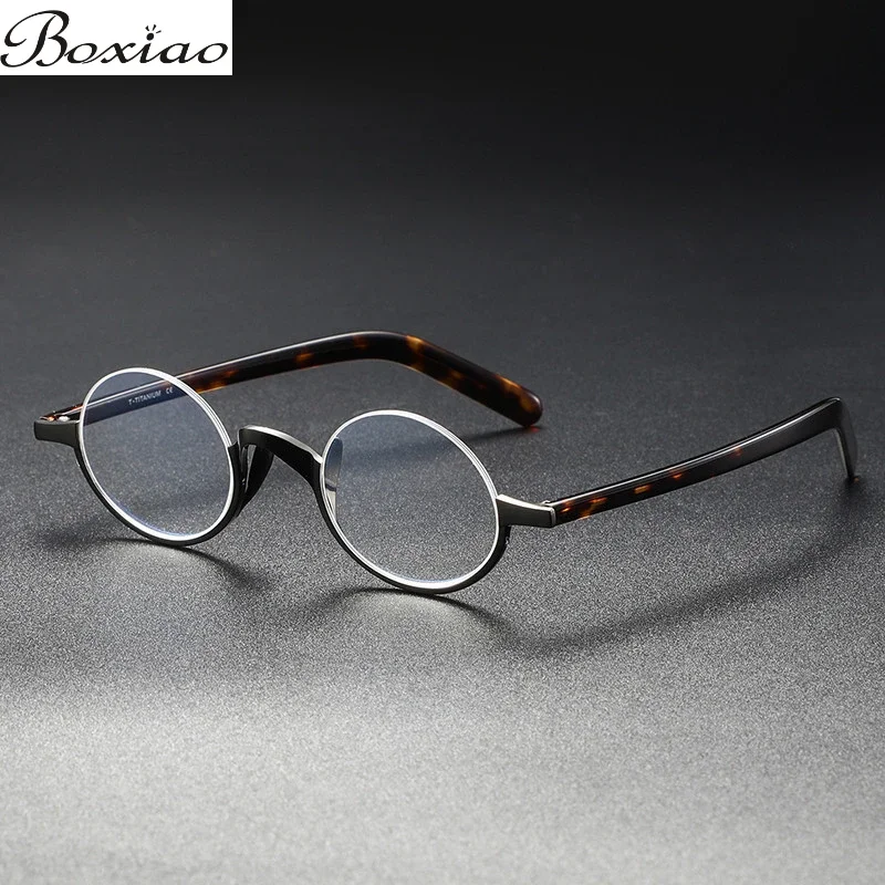 

Plate Frame Small Frame Kmn80 Round with A Few Short-sighted Half-frame Glasses Frame Pure Titanium Reading Fashion Glasses