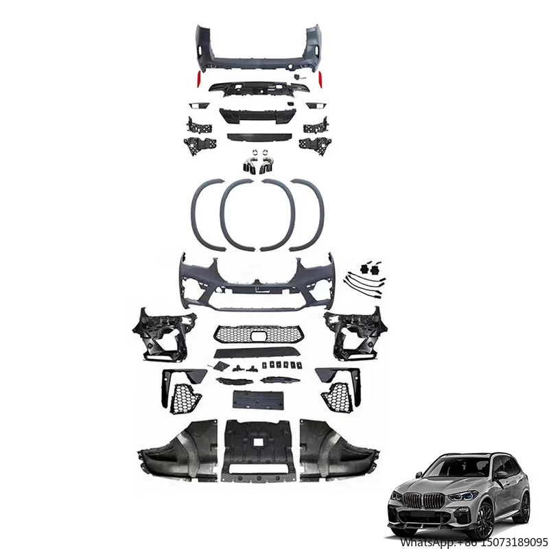Exterior Accessories Auto Part Kit Front Rear Bumper Assembly Side Skirts Body Kit for 2019  X5 m Competition Body Kit