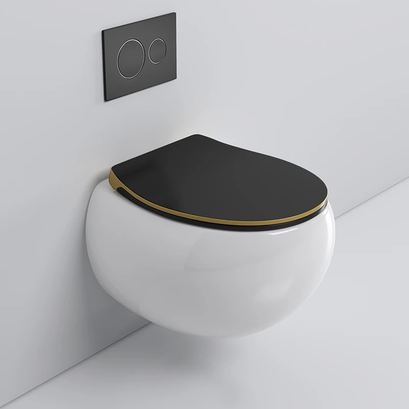 

ZC1 Sanitary Ware Flush Ceramic Bathroom Wc Toilet Wall Hung Colored Toilet Bowls