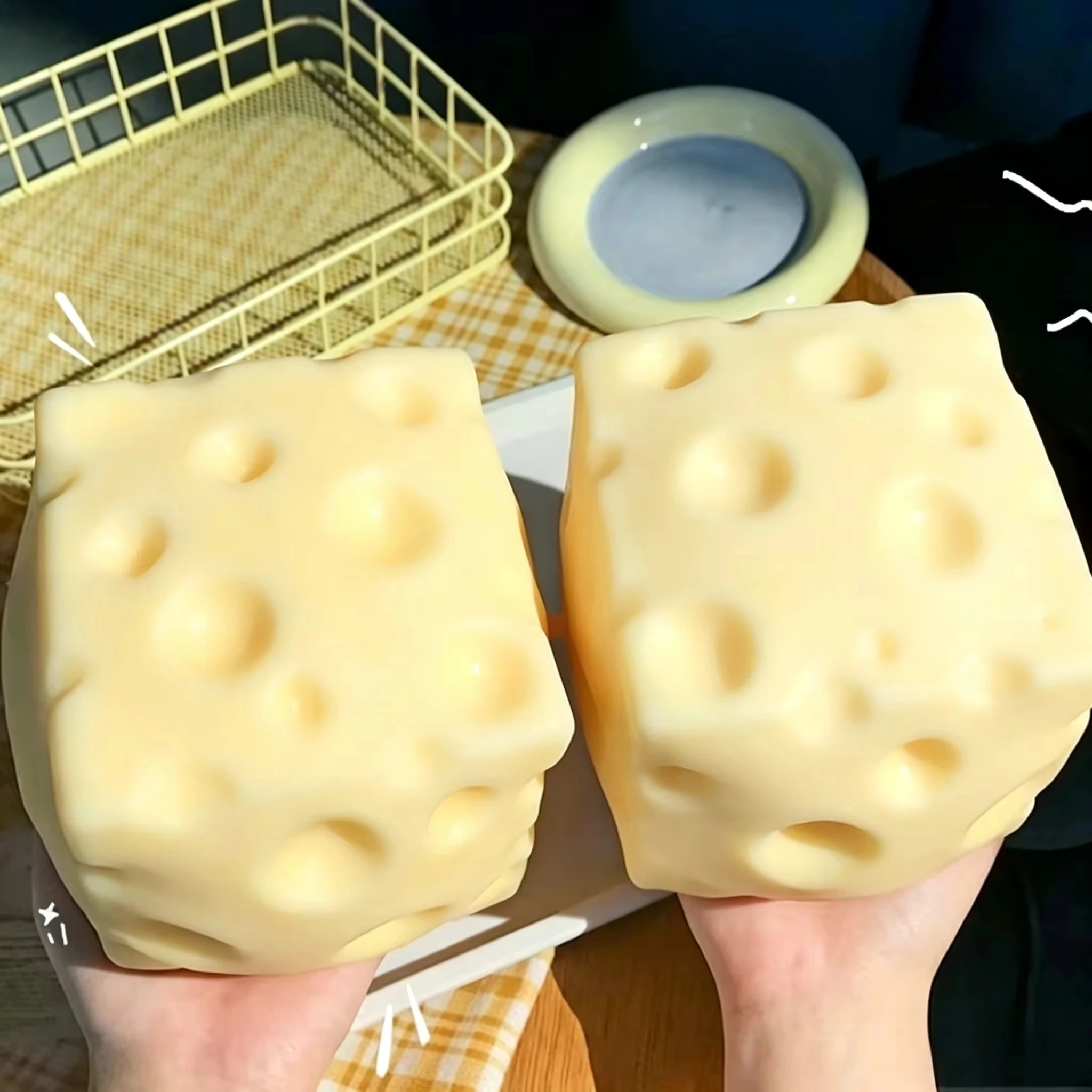 2026 Cheese Cream Squishy Ball Vaseline Filler Handmade Slow Rebound Fidget Toy Soft Squeeze Stress Relief Stress Reliever Toys