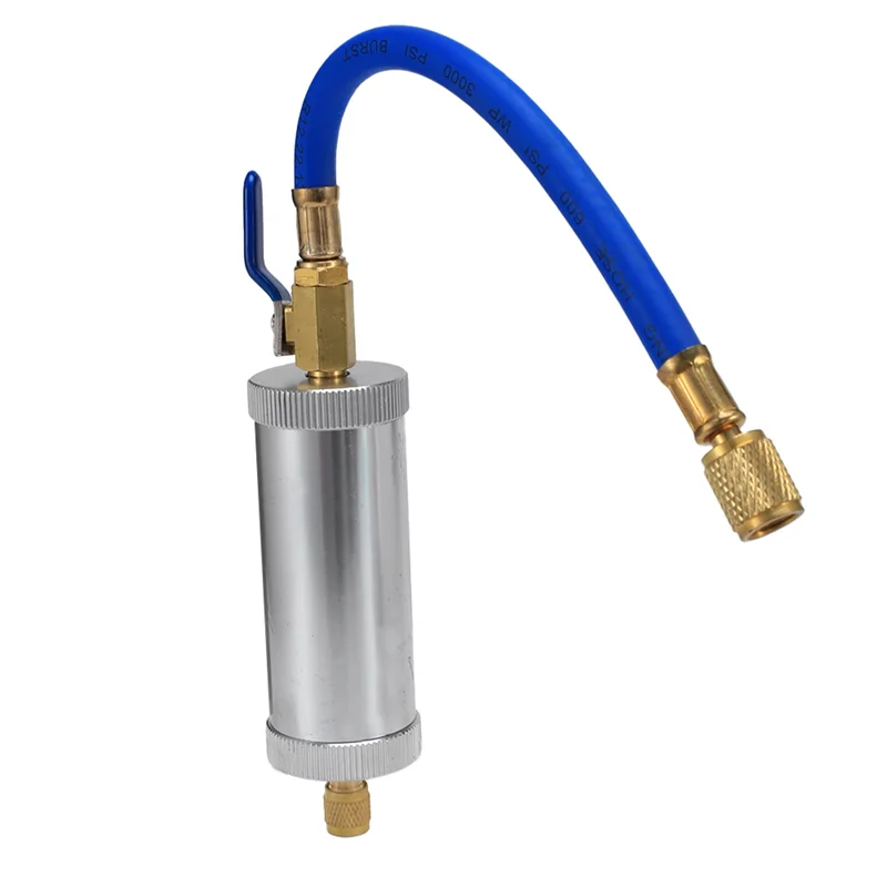 AB47-Dye Injector Air Conditioning Car Oil Injection R12 R134A R22 Dye Injection 2 Ounce Pure Liquid Coolant Filler Tube