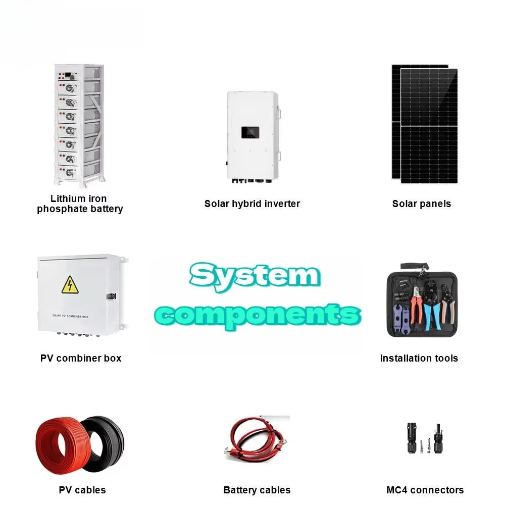 نظام الطاقة الشمسية الهجين 100 كيلو وات 150 كيلو وات مجموعة كاملة لنظام الطاقة ثلاثي الطور مع بطارية #4