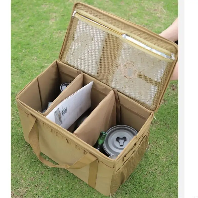

242F Outdoor Cooking Kitchen Carry Bag 60L Camping Travel Storage Handbag for Picnics Hiking Cooking Utensils Organizers Bag