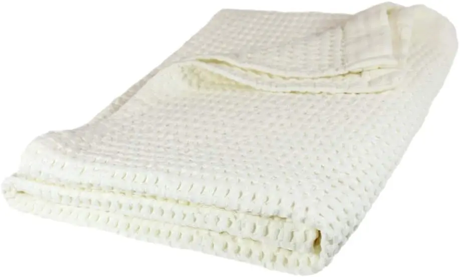 

Waffle Bath Sheet Qui Dry Towel, Thin Luxury Bath Towels, Bath Sheets 40X80 Large Bath Towels, Modern Style (Cream)