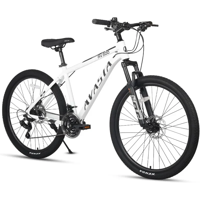 

AVASTA AV300 26 27.5 inch Mountain Bike with 21-Speed, Aluminum Frame, Dual Disc Brake, Comfortable Saddle, Multiple Colors