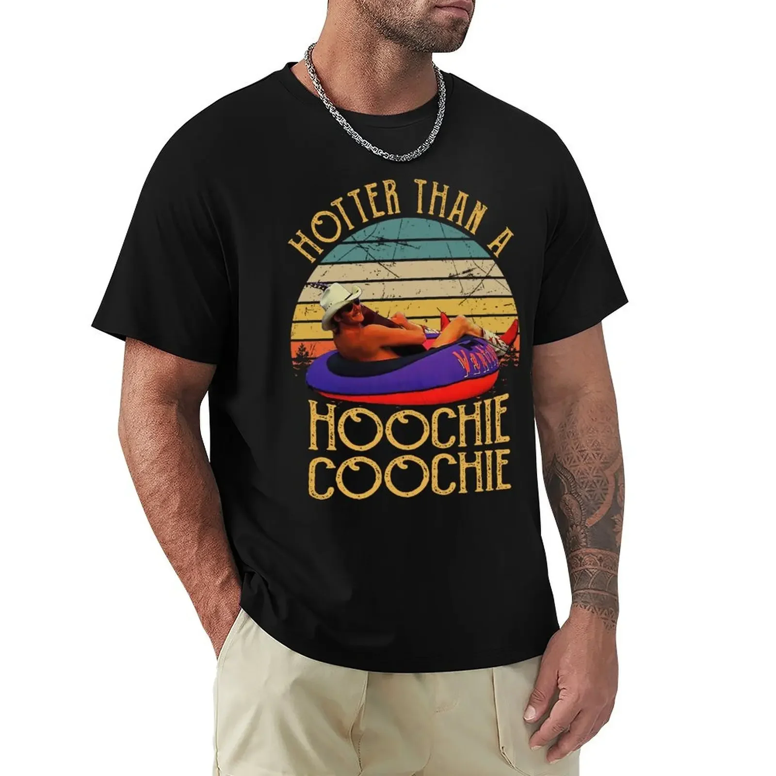 Hotter Than A Hoochie Coochie Alan Vintage Retro Style T-Shirt Aesthetic clothing plus size clothes Men's t-shirts