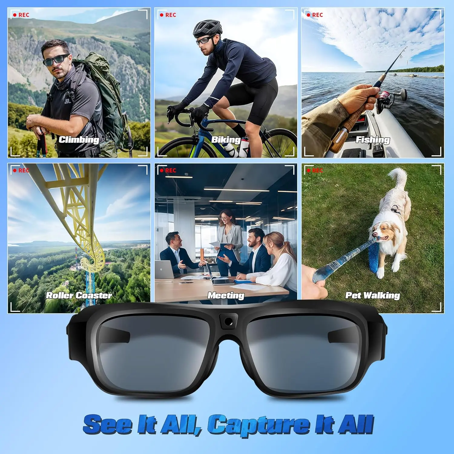 

Mini Wireless Cameras Sunglasses Battery 4K Glasses Mauted Video Shooting Livestream International Streaming Microphone Sports