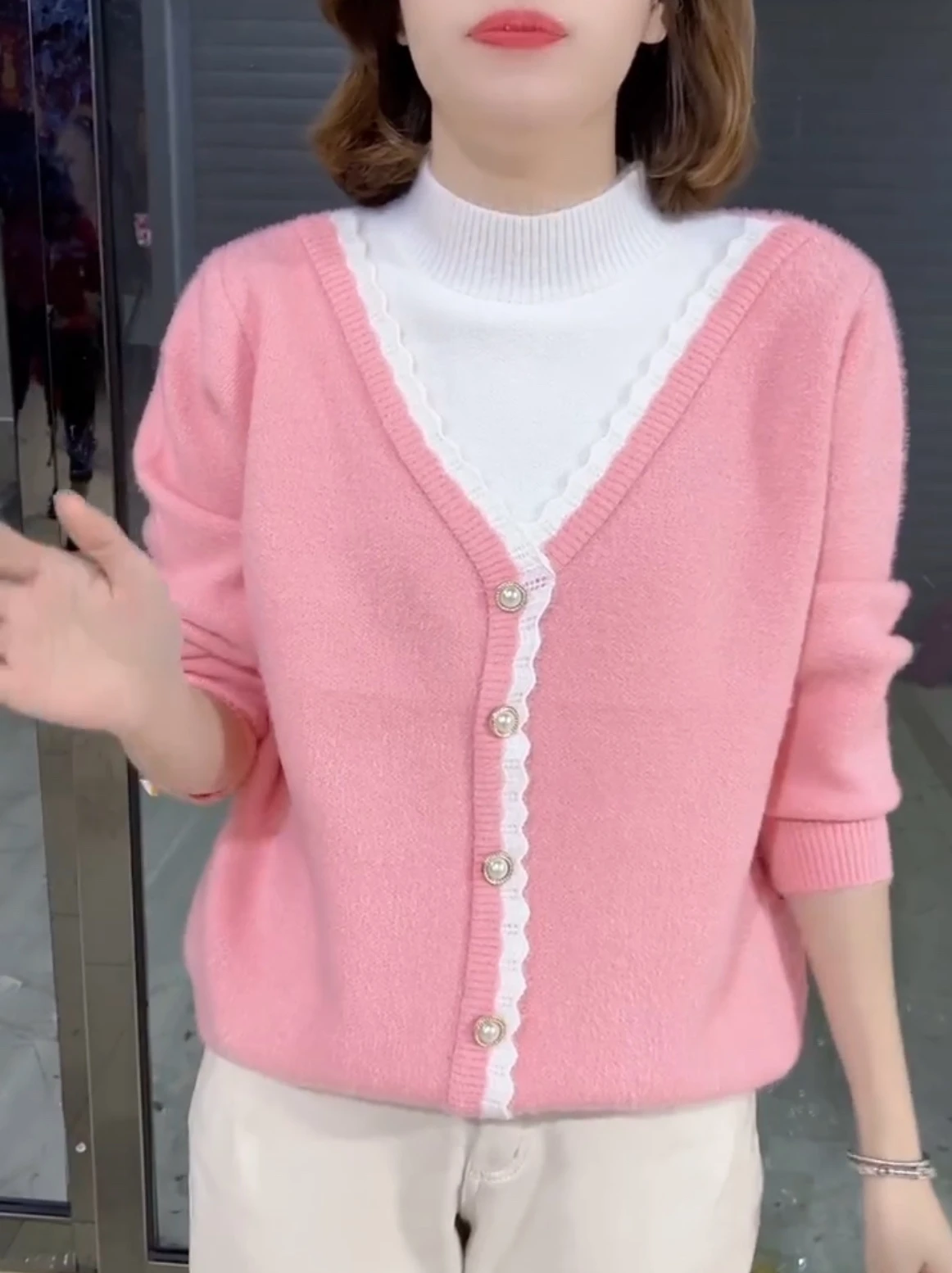 

Loose Long Sve Knitted Sweater Women's Oversize Turtlene Patchwork Faionable Autumn Winter New Sle Commute Sle