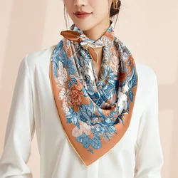 Top Grade 100% Silk Scarf Wraps Double Sided Printing Womens Luxury Real 90 Silk Shawl Neckercheif Female Gifts