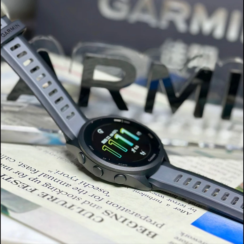 Garmin Forerunner 165 Smartwatch المدمج في GPS 43mm 1.2 "AMOLED عرض 11 يومًا عمر البطارية مراقب معدل ضربات القلب جهاز تعقب للياقة البدنية
