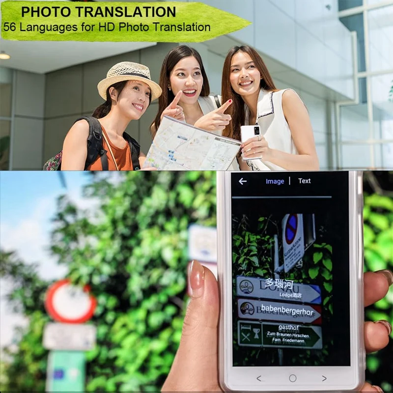 BNVN-139 Языковой переводчик 4-дюймовый автономный/фотоперевод Языковой переводчик Двусторонний голосовой переводчик с искусственным интеллектом (белый)