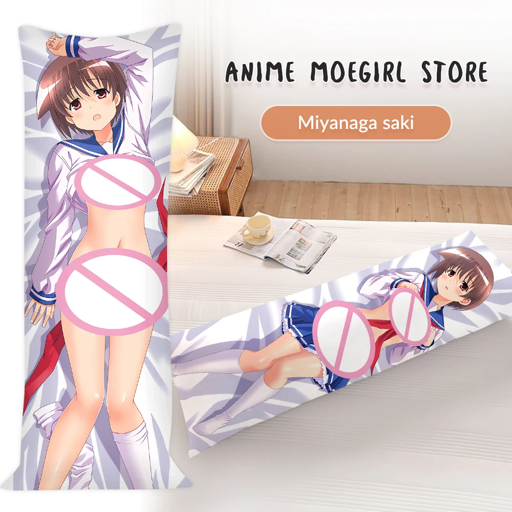 Saki Anime Otaku Throw Pillow Cover Dakimakura Decorative Miyanaga Saki Cute Double-Sided Printed Headboard Pillowcases