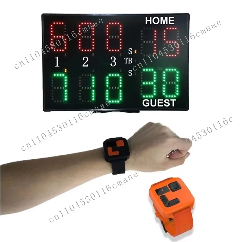 Portable Watch Control LED Digital Score Display Board Point Electronic Scoreboard for Indoor Home Gym Padel Tennis Clubs