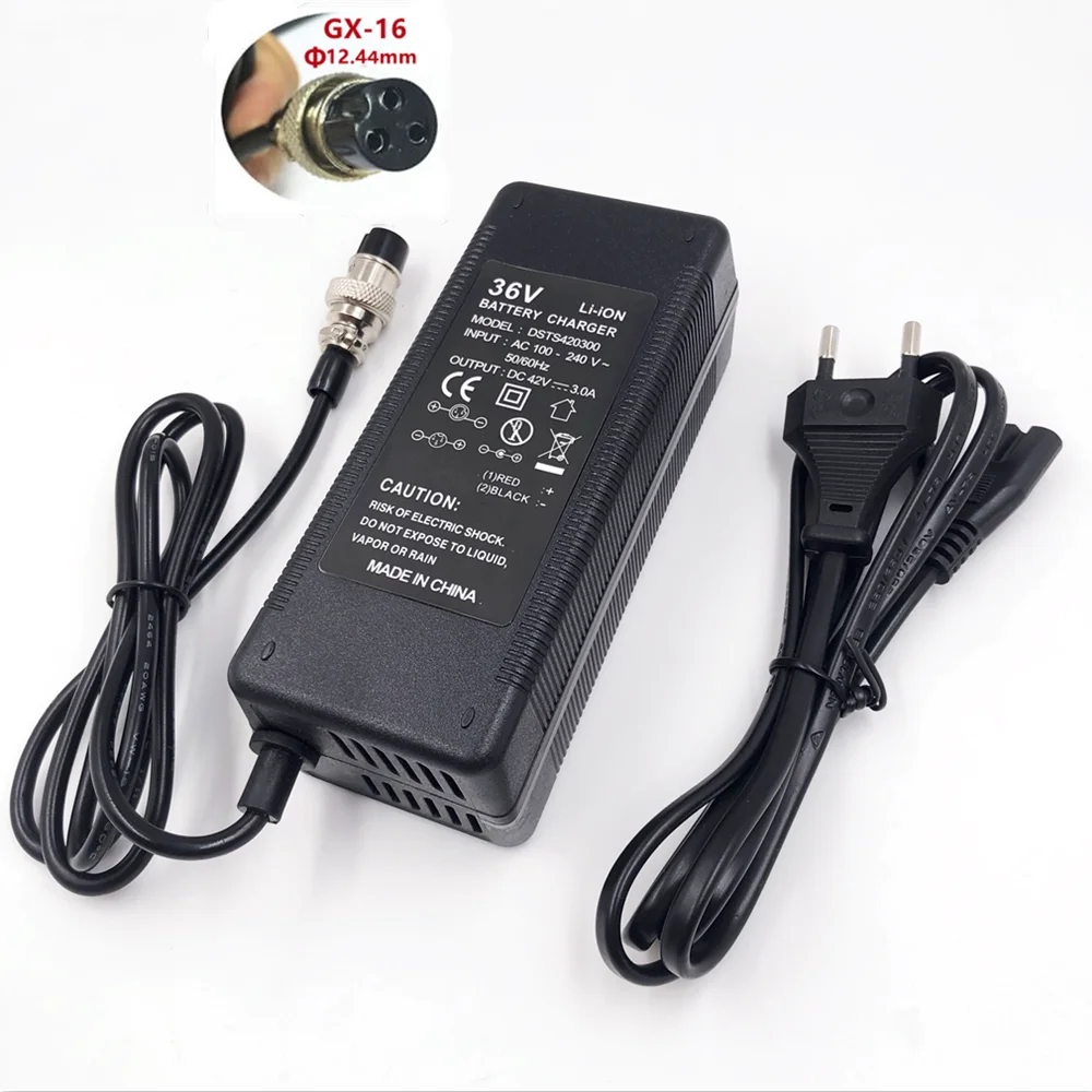 36V Li-ion Battery Charger 3A Output 42V3A Charger for 36V Lithium Battery High Quality Fast charger with Cooling fan