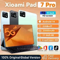 2025 wersja nowy globalny oryginalny Tablet Xioami Pad 7 Pro 22GB + 2T 11 cali HD 4K Android 14 20000mAh 5G Dual SIM WiFi Tablet GPS PC