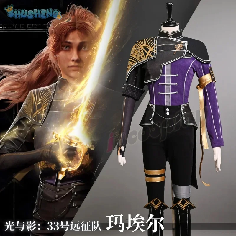 Maelle تأثيري كلير Obscur: إكسبيديشن 33 زي لعبة أنيمي اكسسوارات الحفلات الدعامة موحدة هالوين لعب دور الملابس الملابس #4