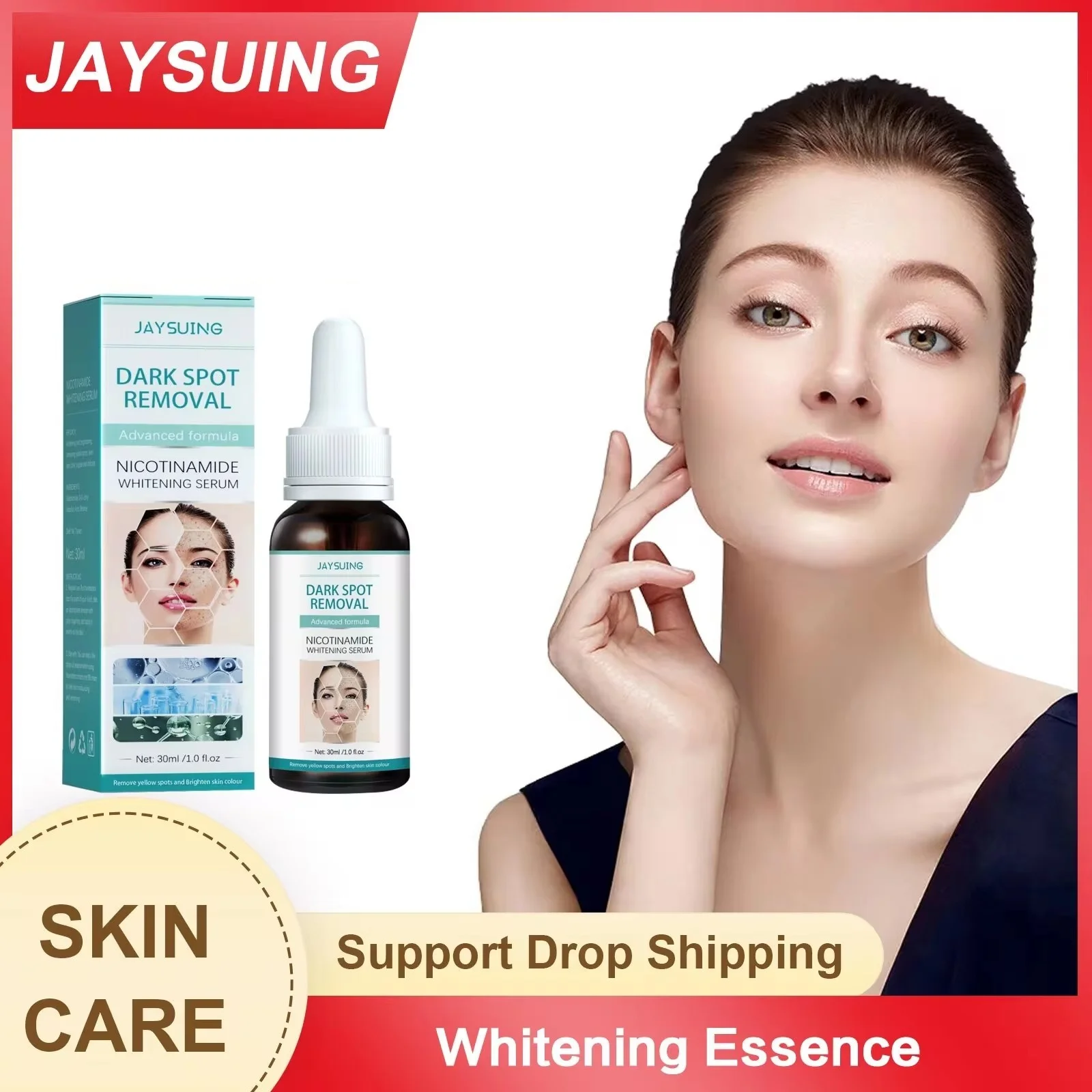 

Nicotinamide Serum Remove Agi-ng Spot Shrink Pore Fade Sp-ot Correct Pigm-ent Anti Melas-ma Hydrate Whi-tening Frec-kle Essence