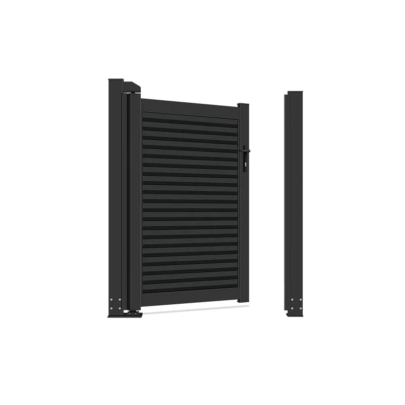 

Villa courtyard single opening new louver aluminum alloy self-built house courtyard door