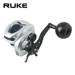 Ruke New Fishing Reel Baitcast Wheel Max Drag 12kg 12+1BBS Weight 229g/226g Ratio 6.5:1/7.6:1 Double Handle With Eva/Carbon Knob