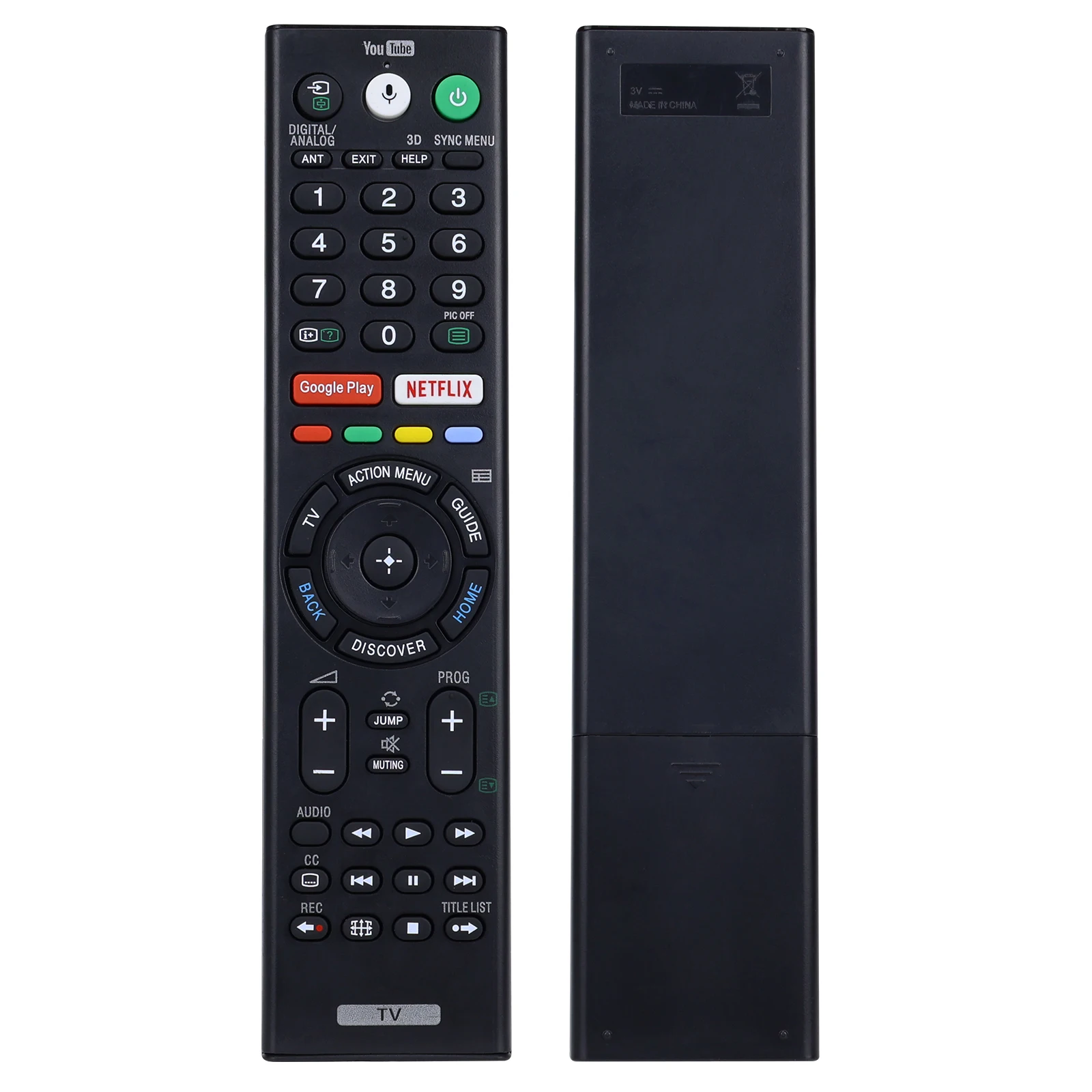 Voice Replacement Remote for Sony-TVs and Bravia-TVs，for All Sony 4K UHD LED LCD HD Smart TVs