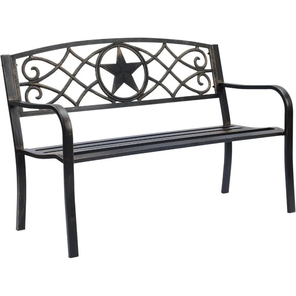 213046 Lone Star Metal Park Patio Bench, 50