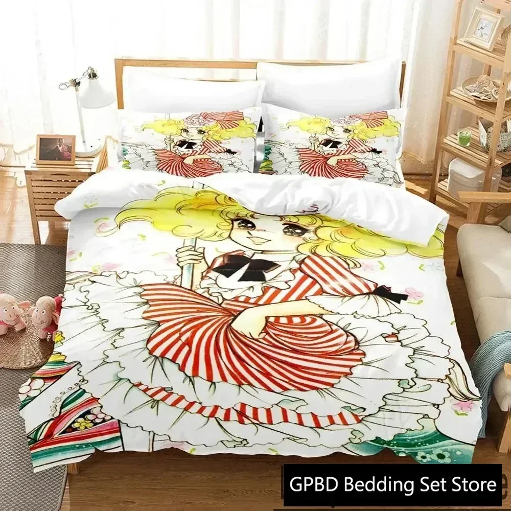 3D Print Manga Candy Anime Bedding Set Bedroom Soft Modern Bedspreads Comefortable Kids Duvet Cover Quilt Cover And Pillowcase
